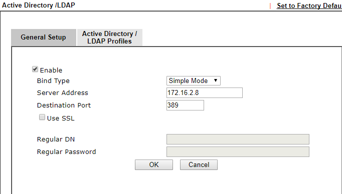 a screenshot of DrayOS LDAP settings